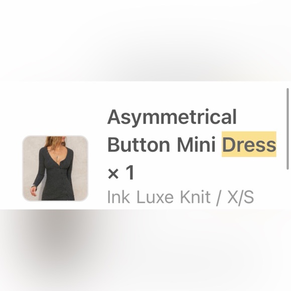 Joah Brown Dresses & Skirts - Joah Brown Asymmetrical Button Mini Dress (Ink Luxe Knit)